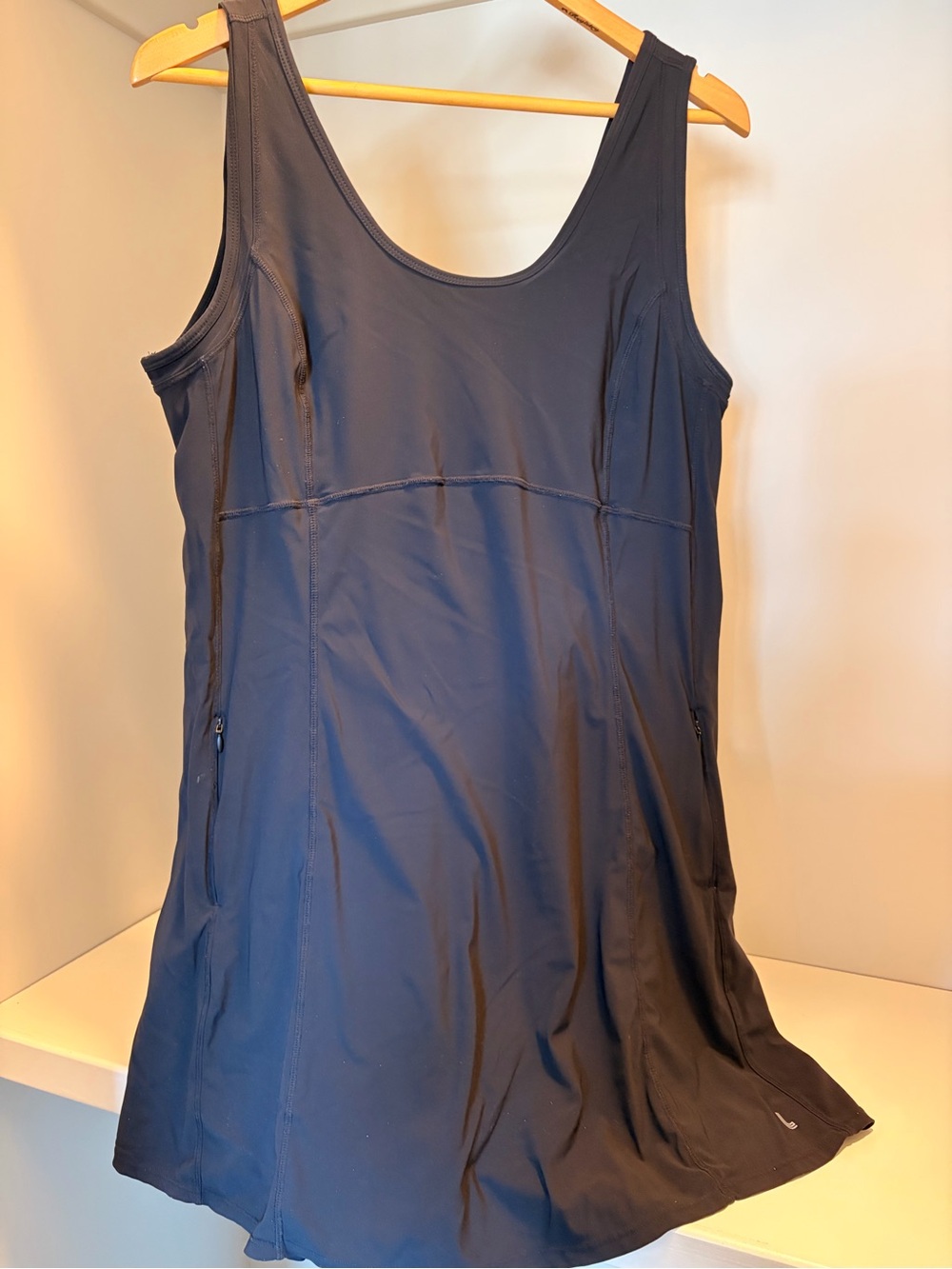 Women's Athletic Tank Dress in Black with shorts